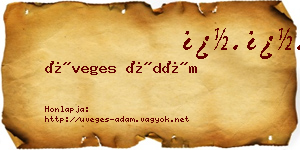 Üveges Ádám névjegykártya