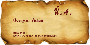 Üveges Ádám névjegykártya